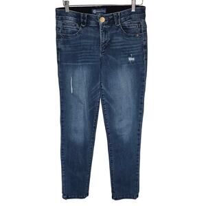 Democracy‎ "Ab"solution Distressed Denim Jeans 6 Blue Casual Stretch